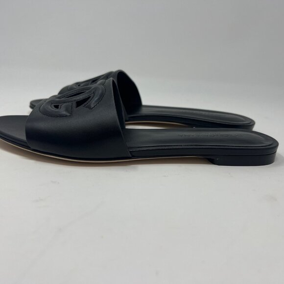 AUTHENTIC **NEVER WORN** Dolce&Gabbana  DG Interlocked Leather Sandals - Picture 5 of 11
